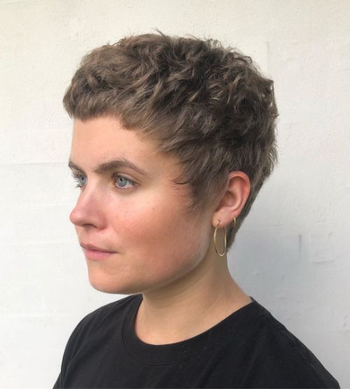 Curly Textured Pixie Cut