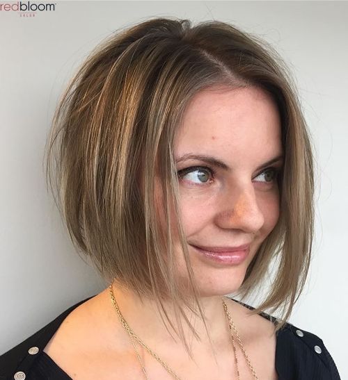 Chic A-Line Bob for a Round Face Shape