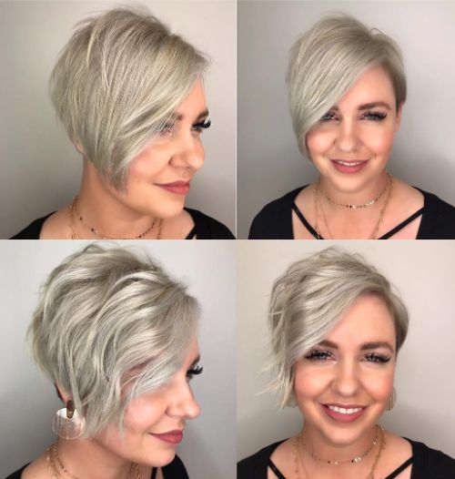 Long Pixie for Round Face and Thick Wavy Hair